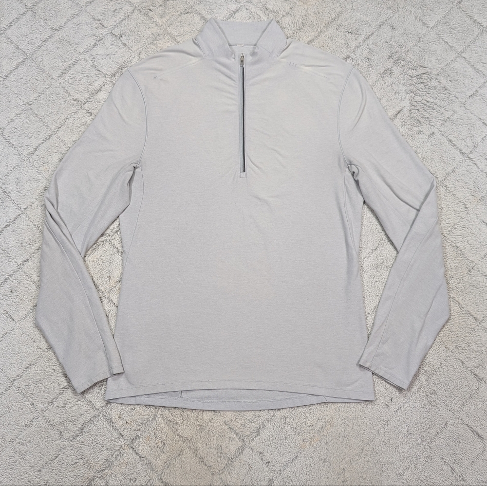 Lululemon Jacket Mens S Gray Heathered Surge Warm ½ Zip Pullover Performance